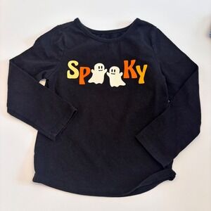 Halloween Toddler 3T Spooky Ghost Long Sleeve Shirt Black Boys GIrls Halloween